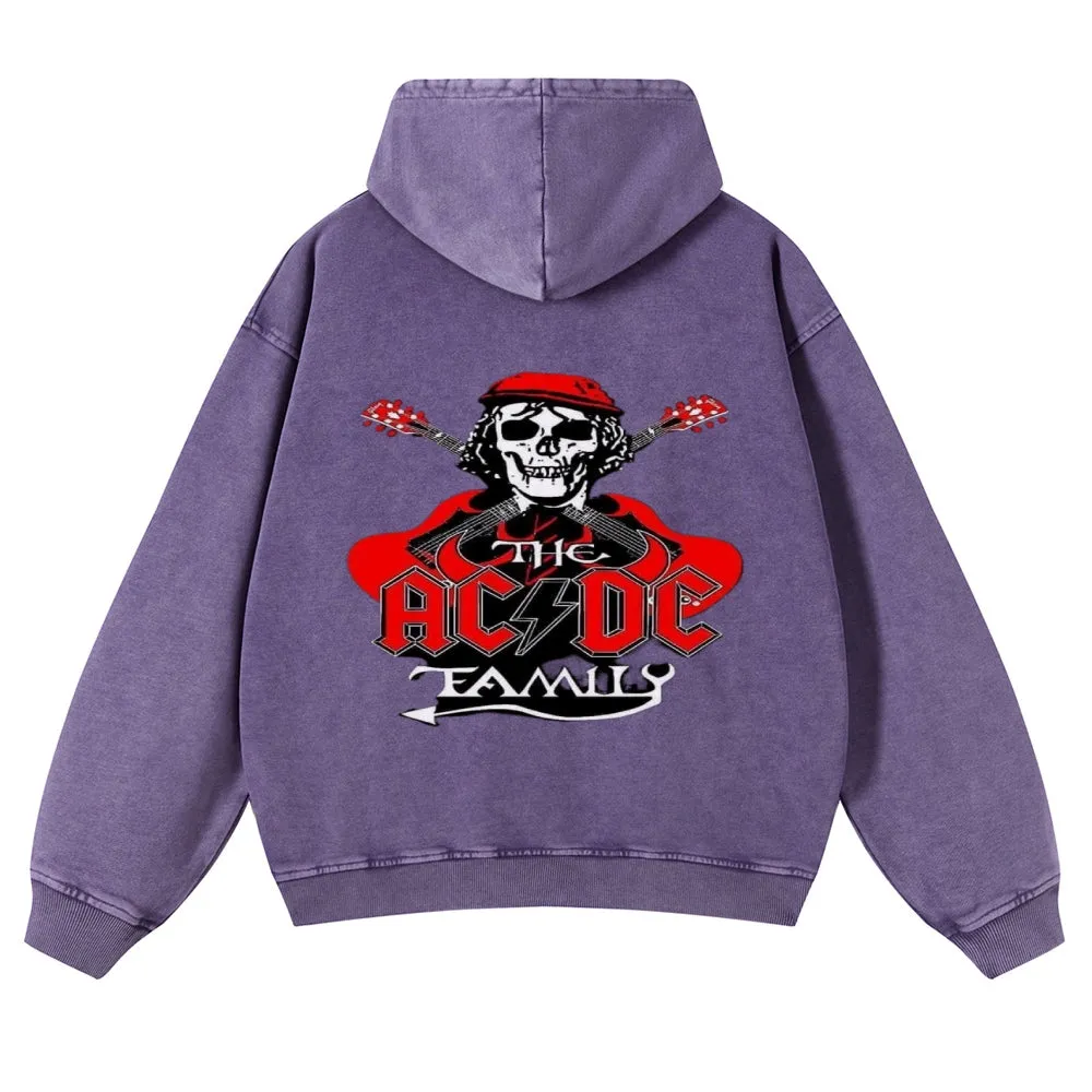 Mens Vintage ACDC Rock Hoodies