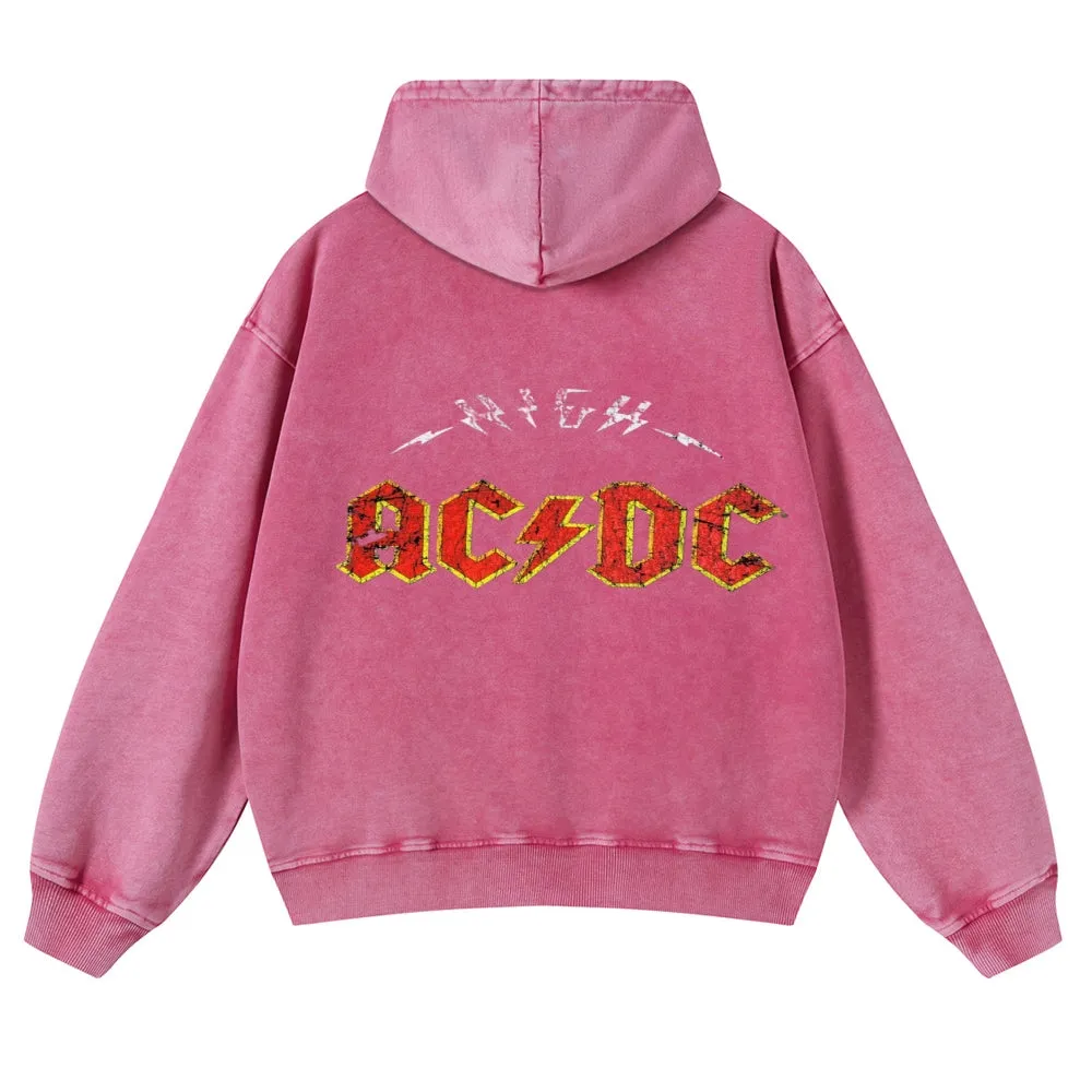 Mens Vintage ACDC Rock Hoodies