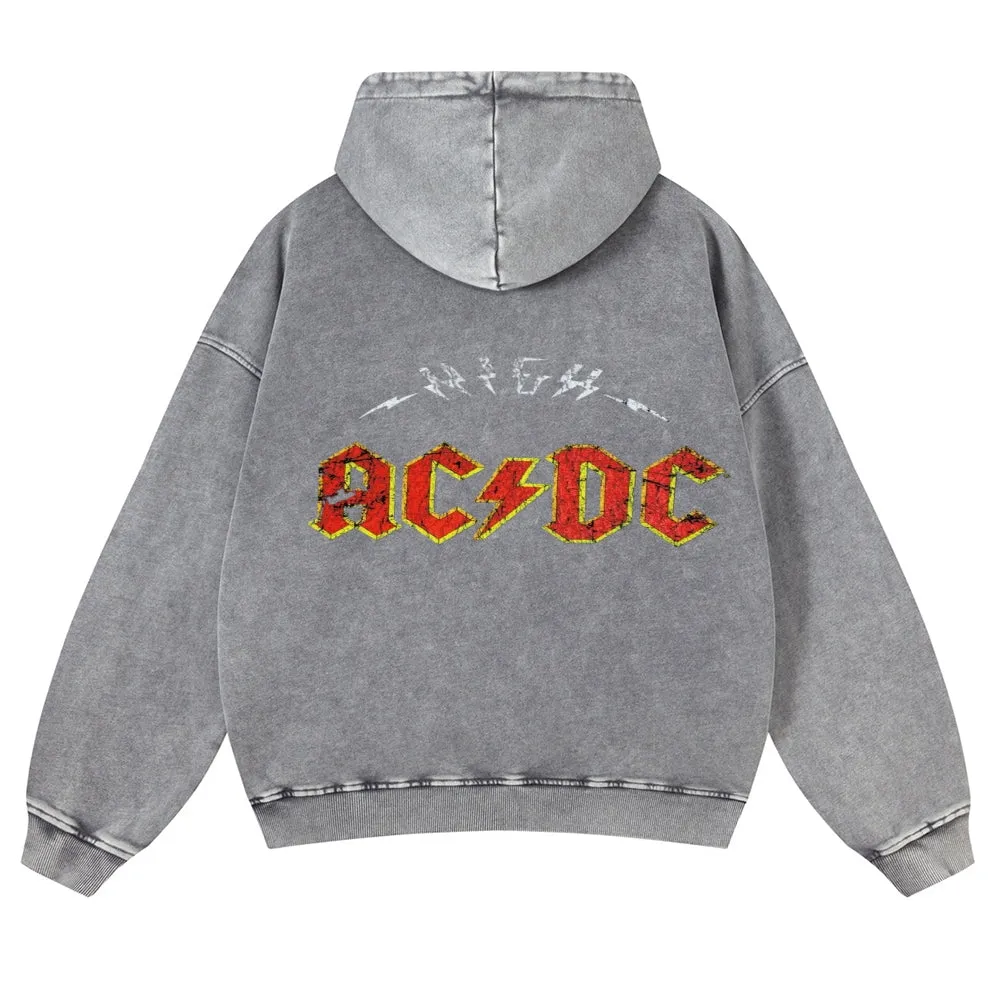 Mens Vintage ACDC Rock Hoodies