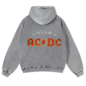 Mens Vintage ACDC Rock Hoodies