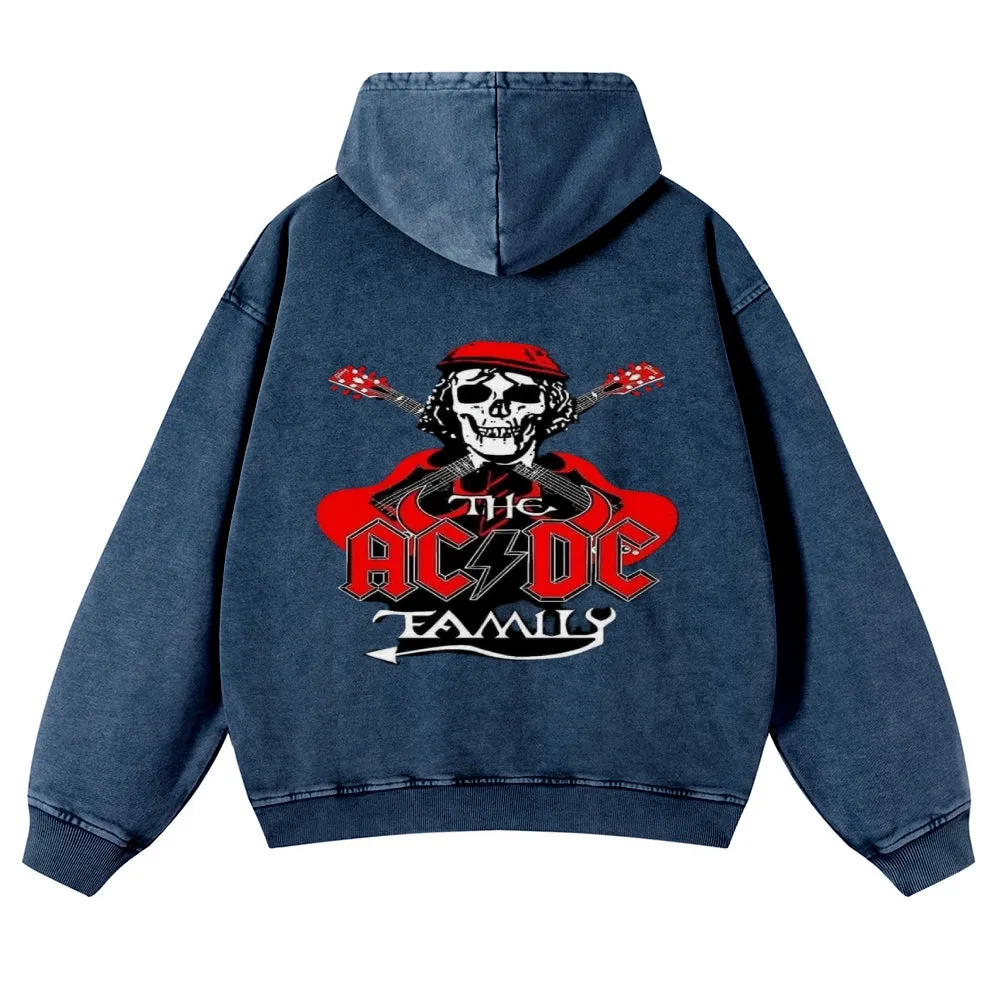 Mens Vintage ACDC Rock Hoodies