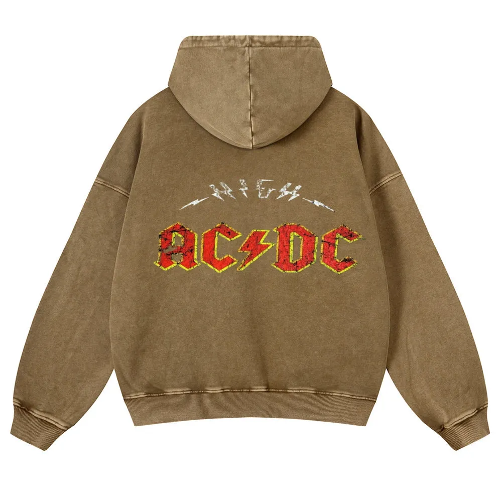 Mens Vintage ACDC Rock Hoodies