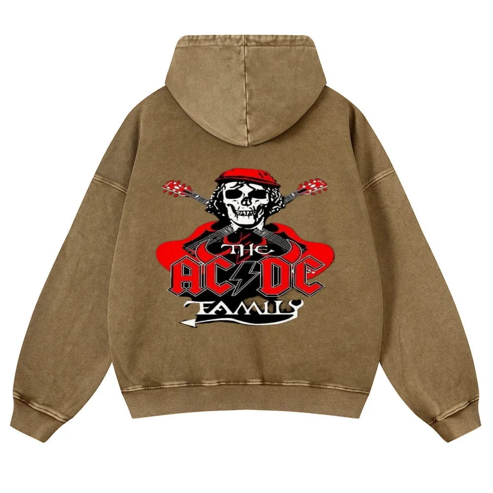 Mens Vintage ACDC Rock Hoodies