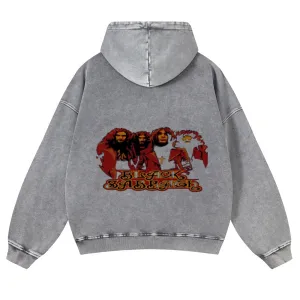 Mens Vintage Black Sabbath Rock Band Hoodies