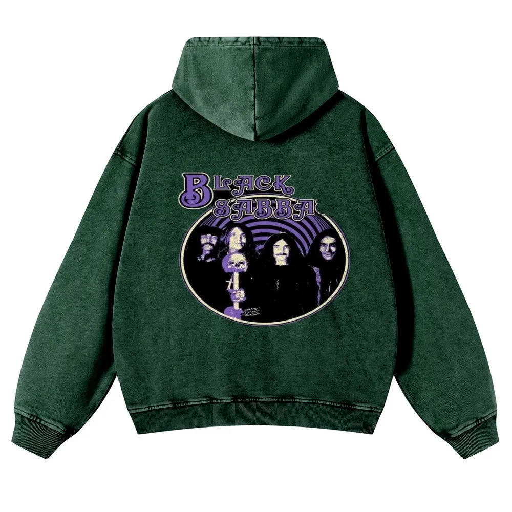 Mens Vintage Black Sabbath Rock Band Hoodies