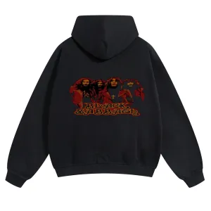 Mens Vintage Black Sabbath Rock Band Hoodies