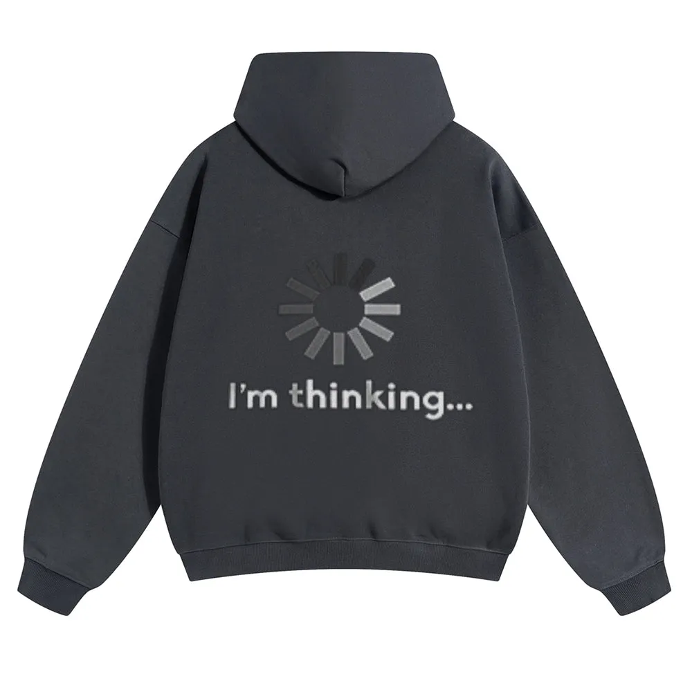 Mens Vintage I'm Thinking Hoodies
