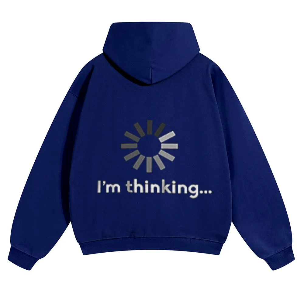 Mens Vintage I'm Thinking Hoodies