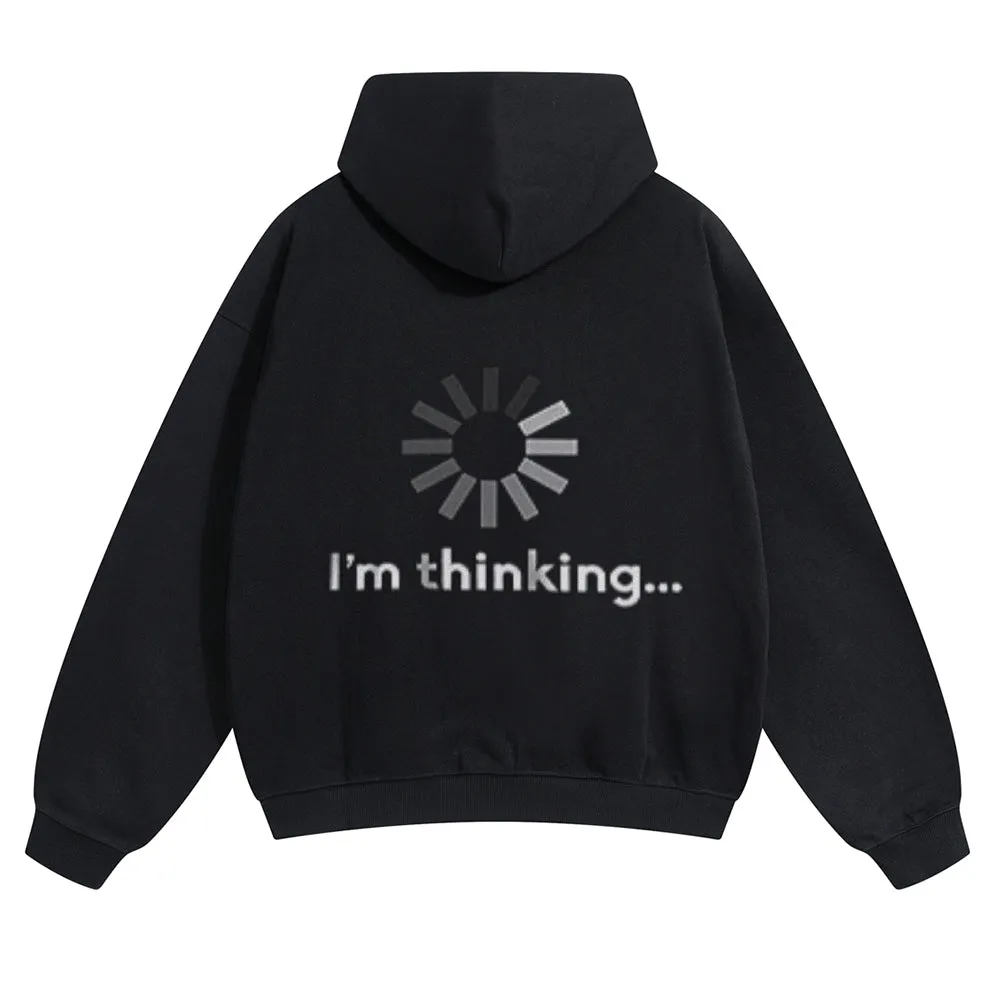Mens Vintage I'm Thinking Hoodies