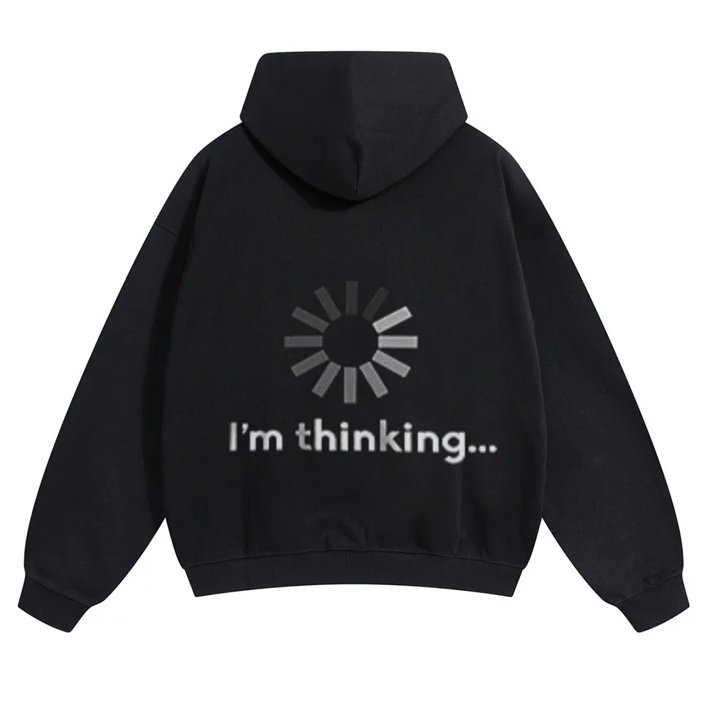 Mens Vintage I'm Thinking Hoodies
