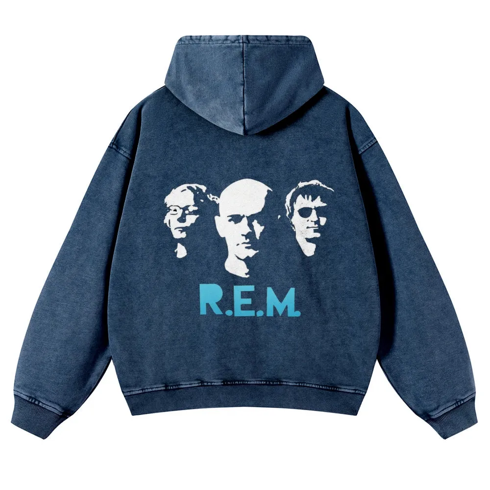 Mens Vintage R.E.M Rock Band Hoodies