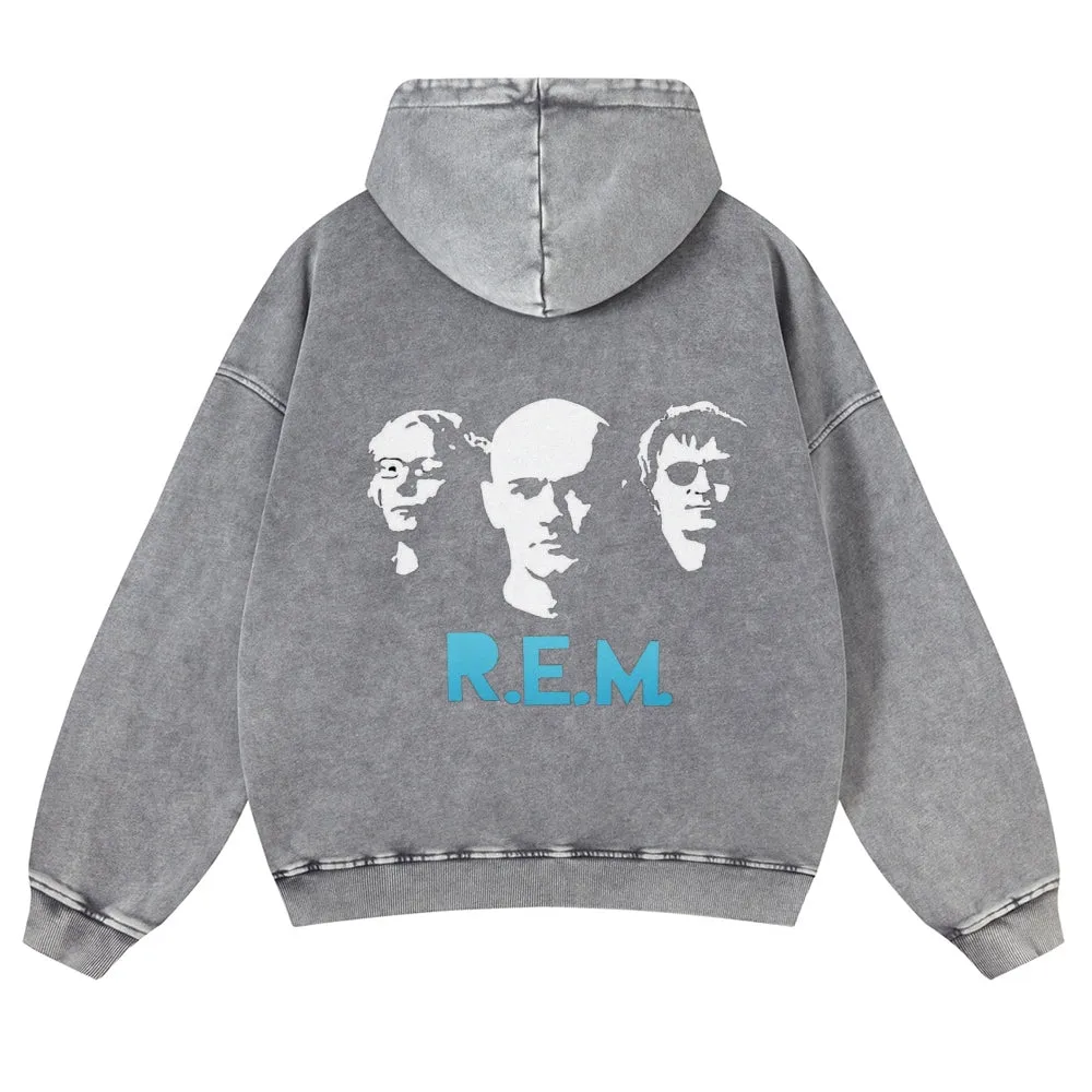 Mens Vintage R.E.M Rock Band Hoodies
