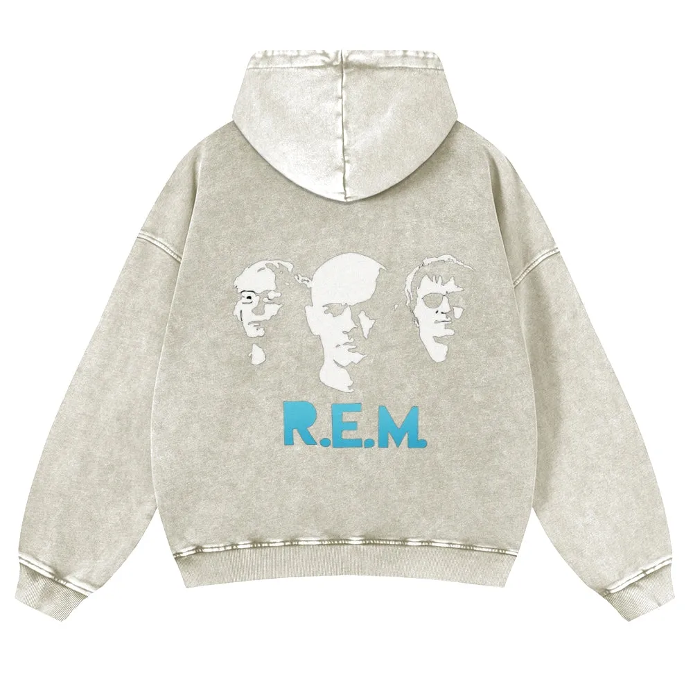 Mens Vintage R.E.M Rock Band Hoodies