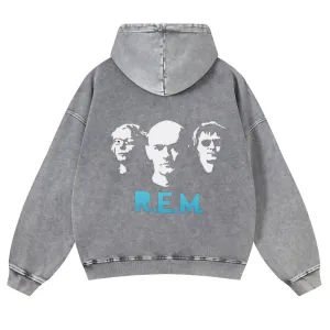Mens Vintage R.E.M Rock Band Hoodies