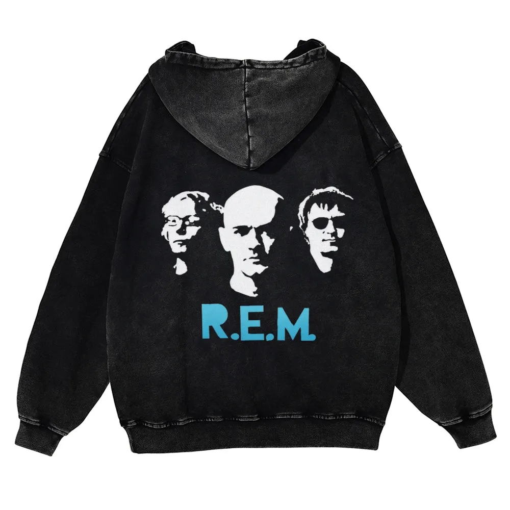 Mens Vintage R.E.M Rock Band Hoodies