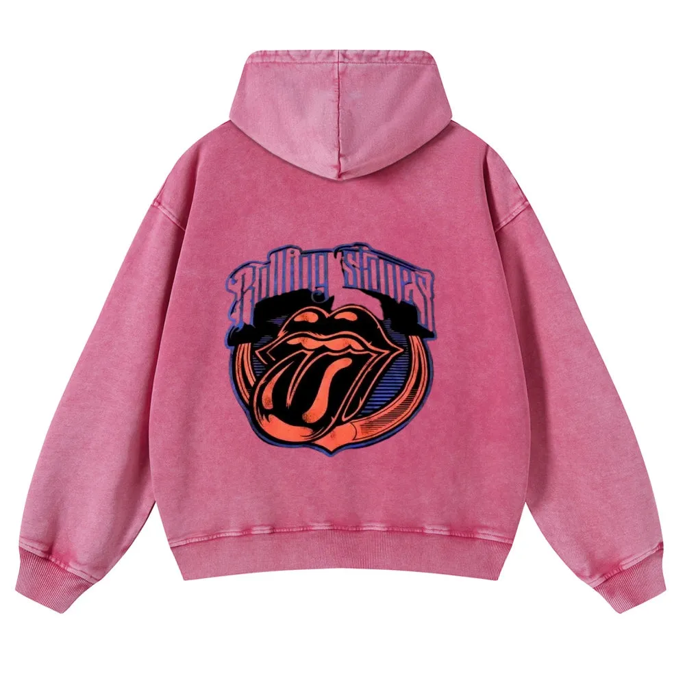 Mens Vintage The Rolling Stones Rock Band Hoodies
