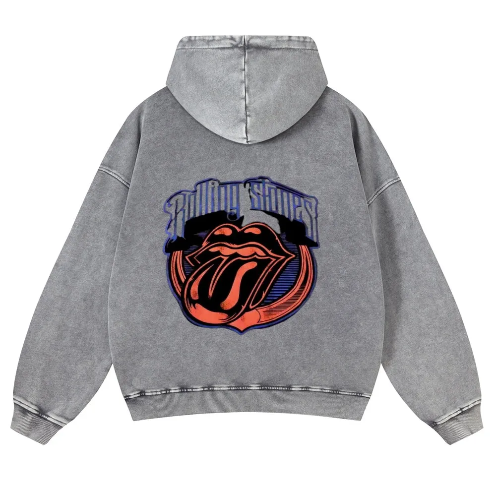 Mens Vintage The Rolling Stones Rock Band Hoodies
