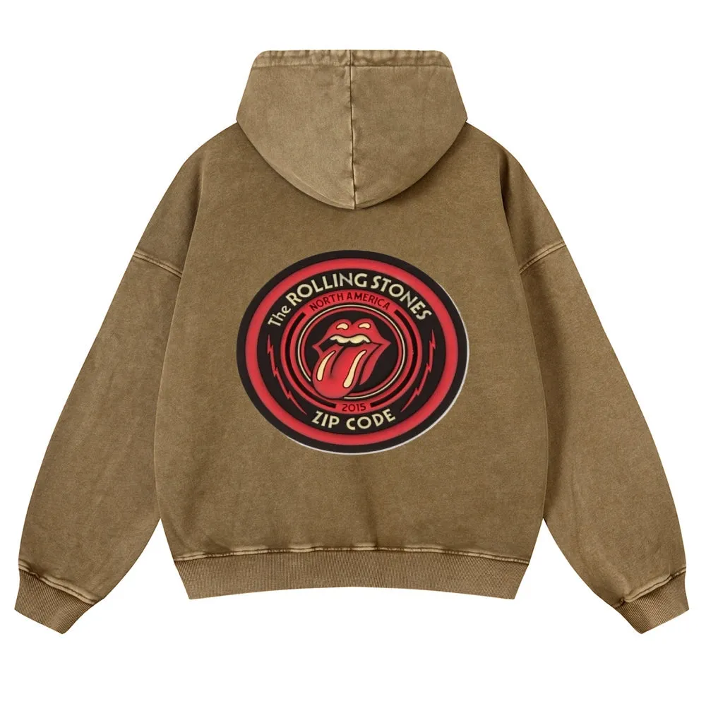 Mens Vintage The Rolling Stones Rock Band Hoodies