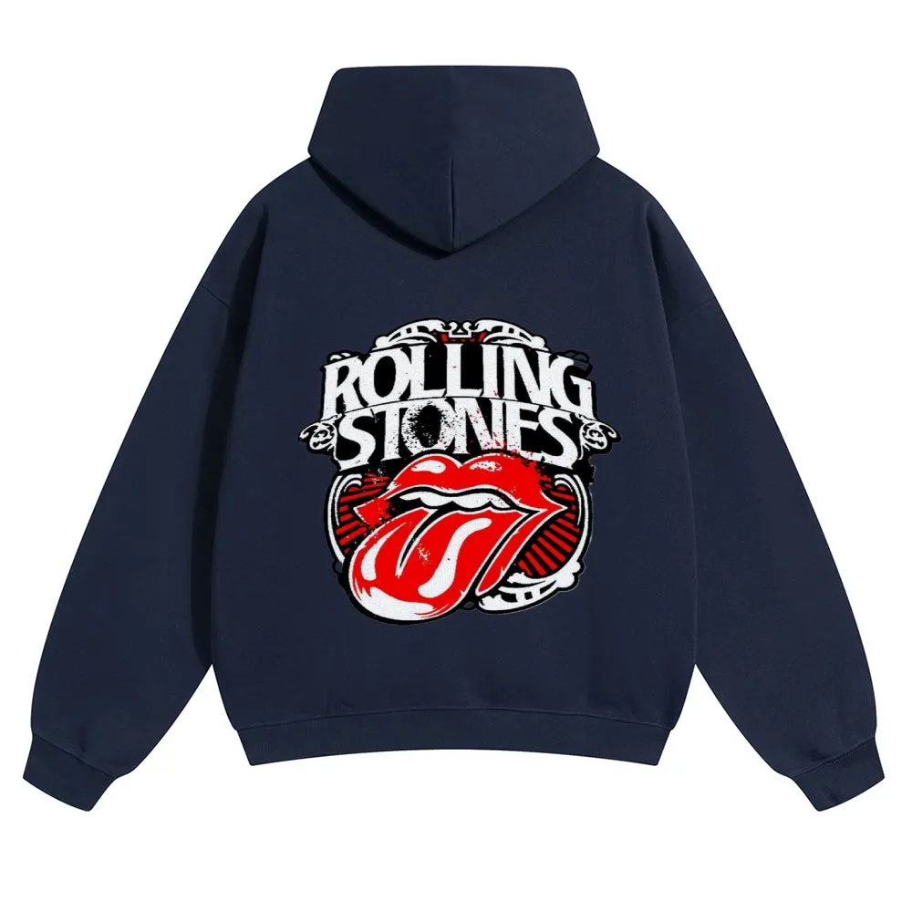 Mens Vintage The Rolling Stones Rock Band Hoodies