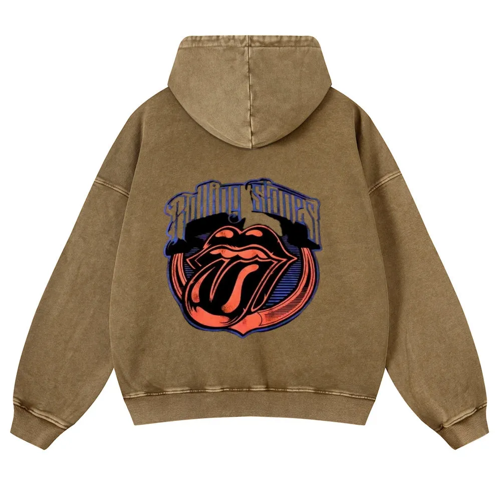 Mens Vintage The Rolling Stones Rock Band Hoodies