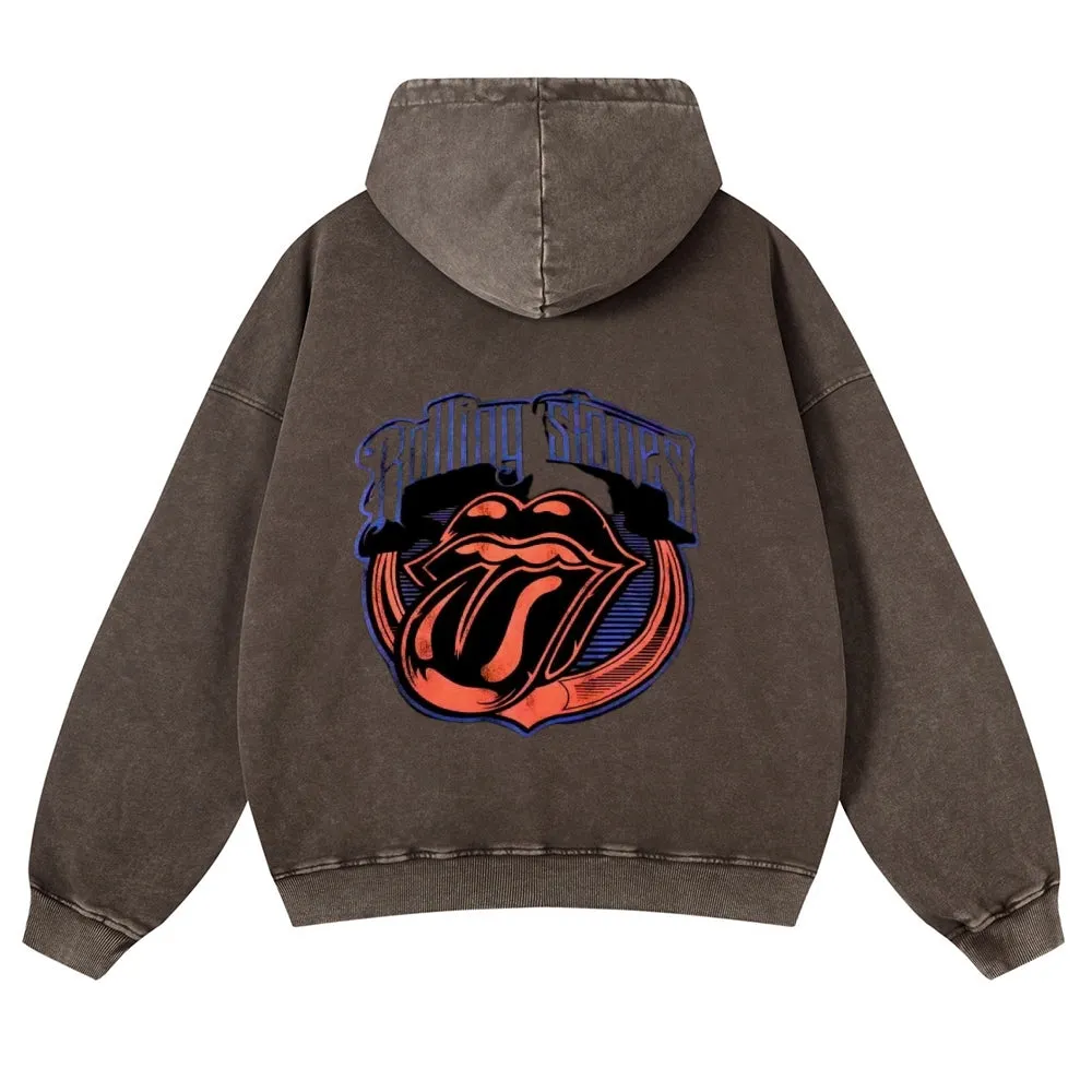 Mens Vintage The Rolling Stones Rock Band Hoodies
