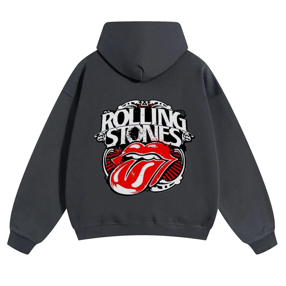 Mens Vintage The Rolling Stones Rock Band Hoodies