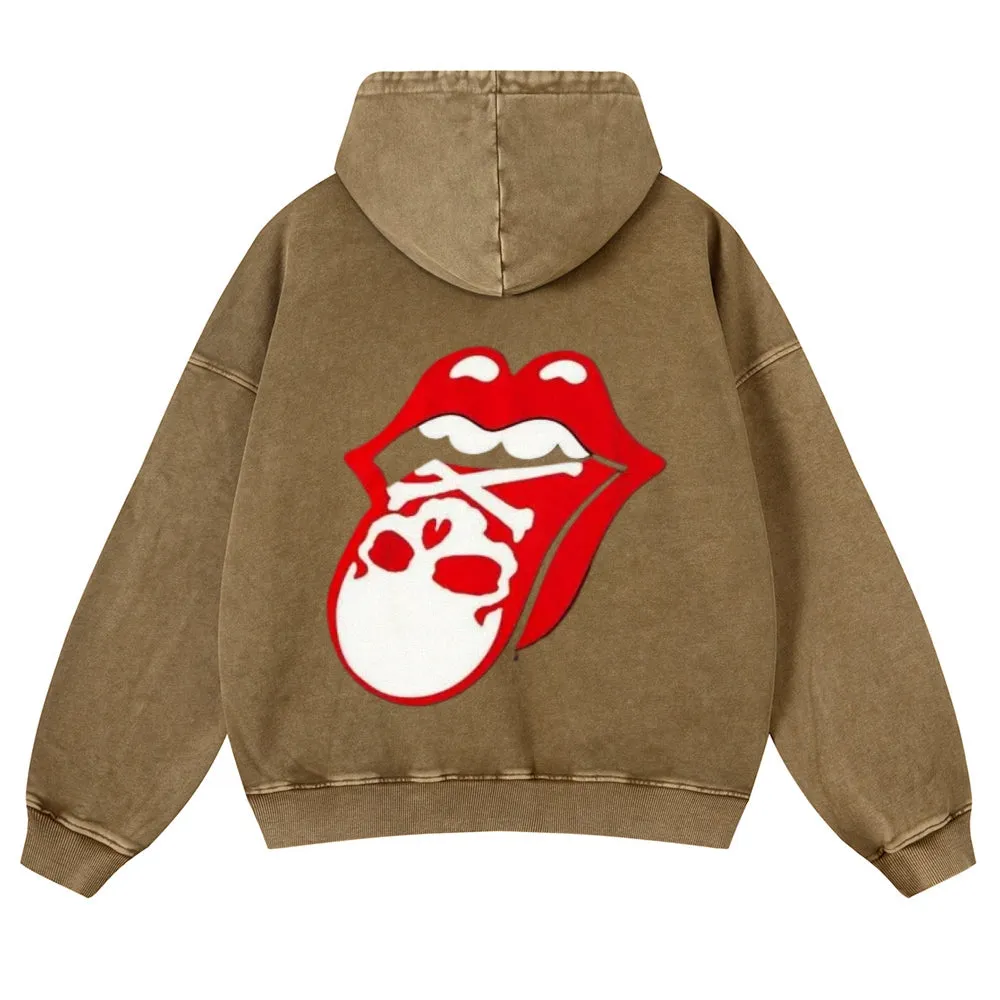 Mens Vintage The Rolling Stones Rock Band Hoodies