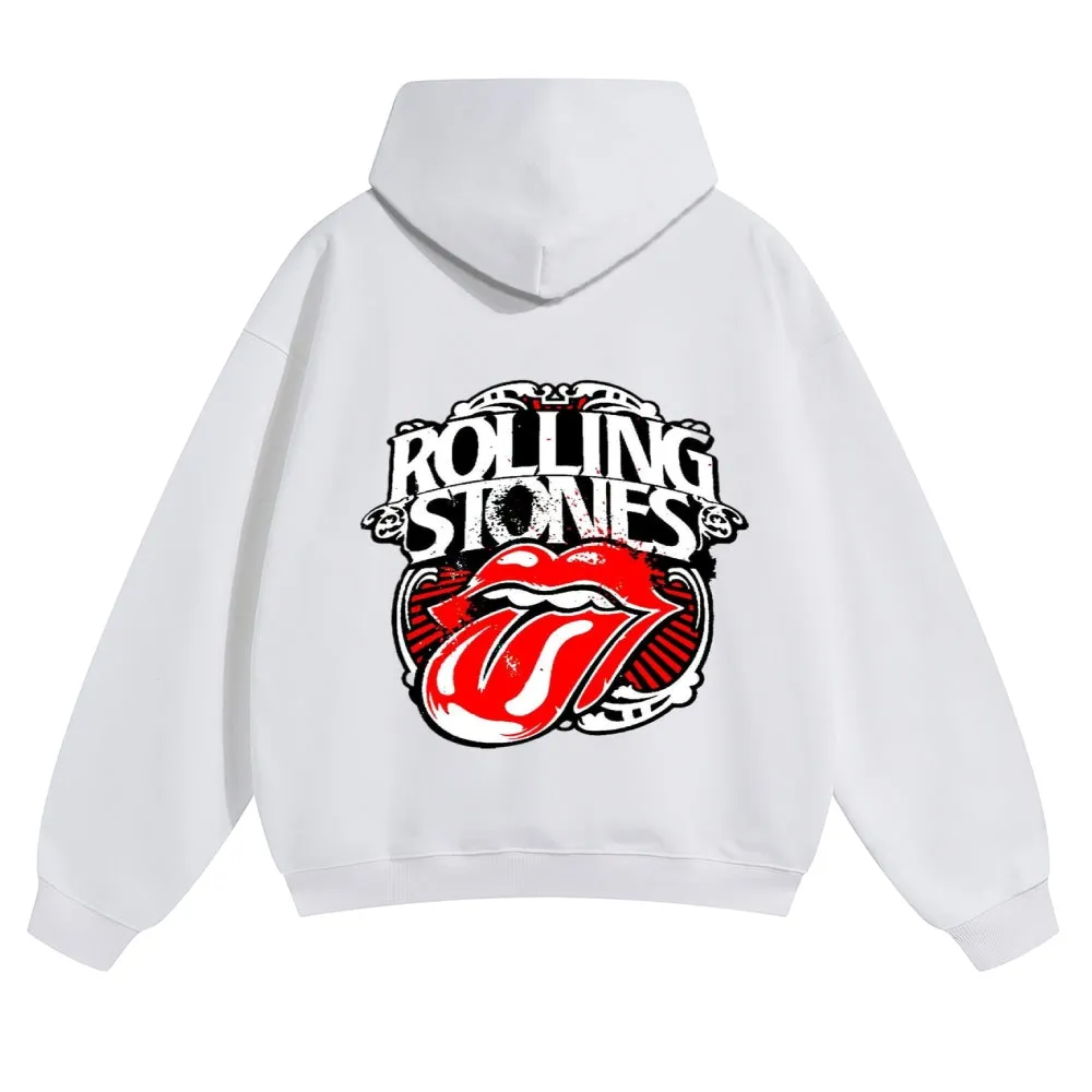 Mens Vintage The Rolling Stones Rock Band Hoodies