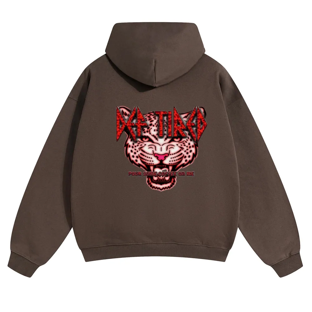 Mens Vintage Tiger Print Hoodies