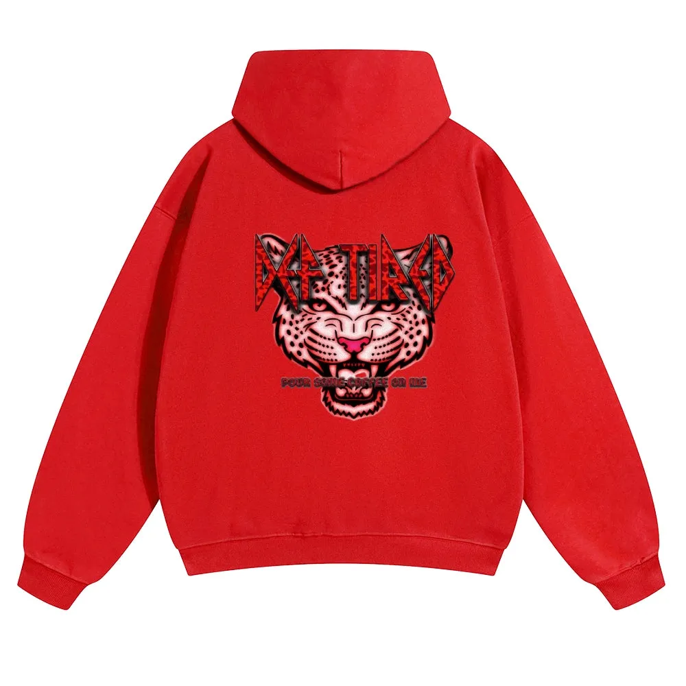 Mens Vintage Tiger Print Hoodies