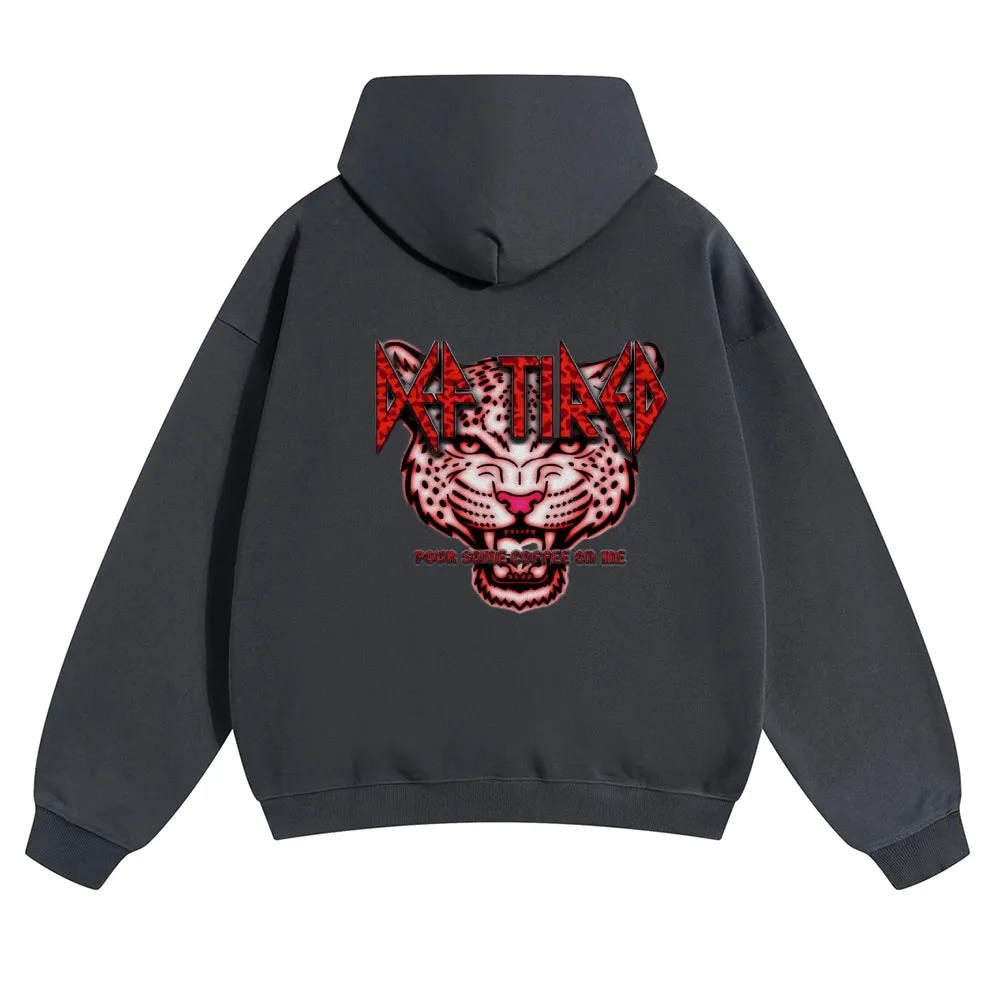 Mens Vintage Tiger Print Hoodies