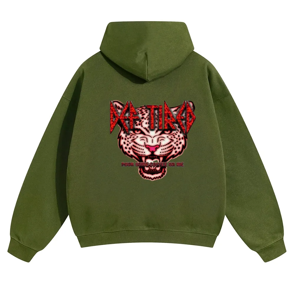 Mens Vintage Tiger Print Hoodies
