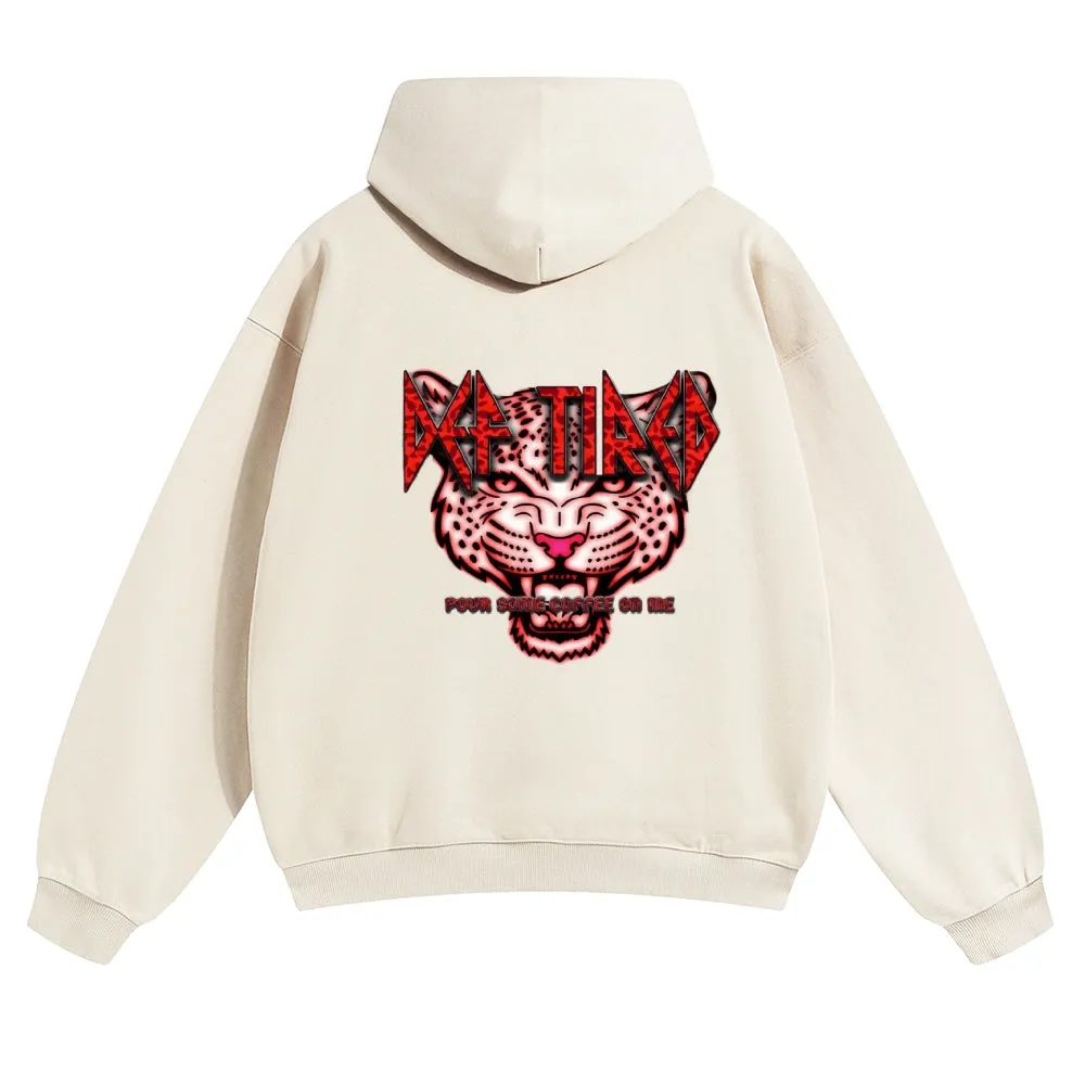 Mens Vintage Tiger Print Hoodies