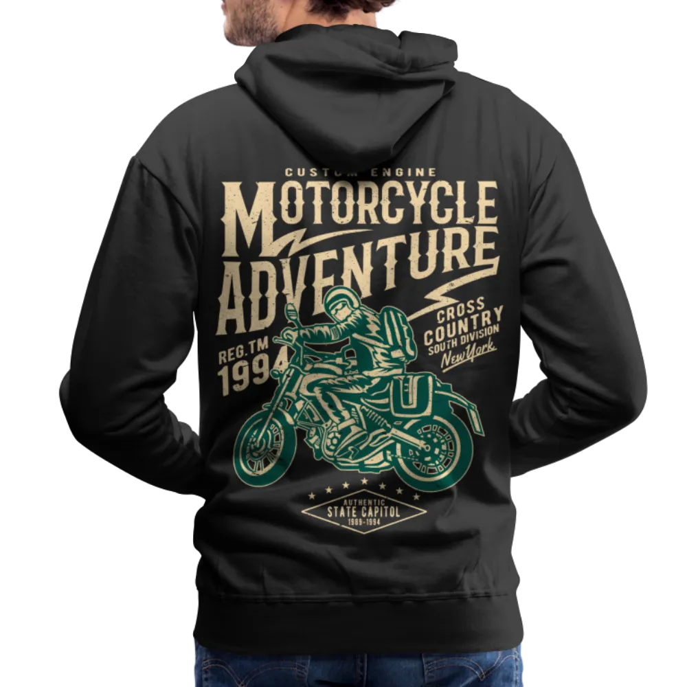 Men's Windproof Motorcycle Fleece Hoodie - Thermal Riding Sweatshirt