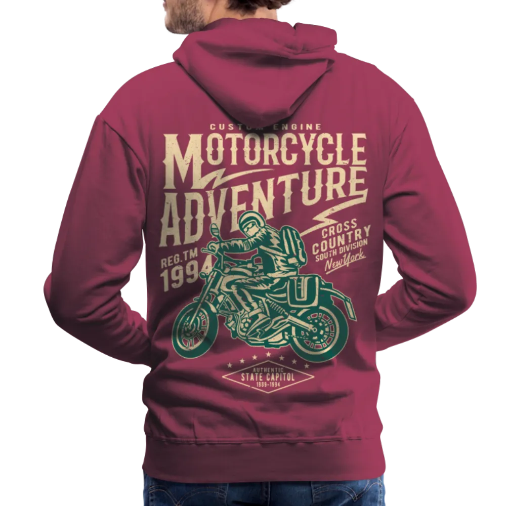 Men's Windproof Motorcycle Fleece Hoodie - Thermal Riding Sweatshirt