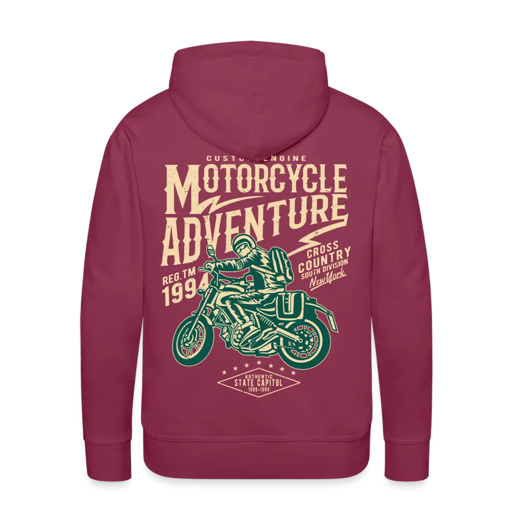 Men's Windproof Motorcycle Fleece Hoodie - Thermal Riding Sweatshirt