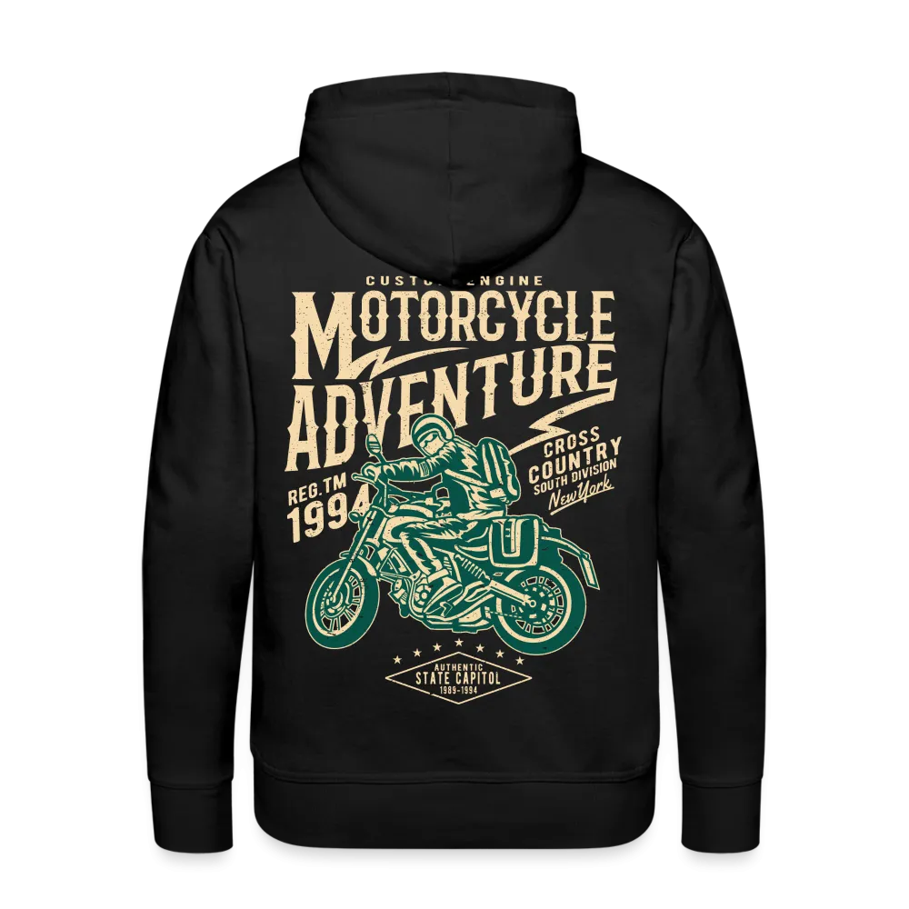 Men's Windproof Motorcycle Fleece Hoodie - Thermal Riding Sweatshirt