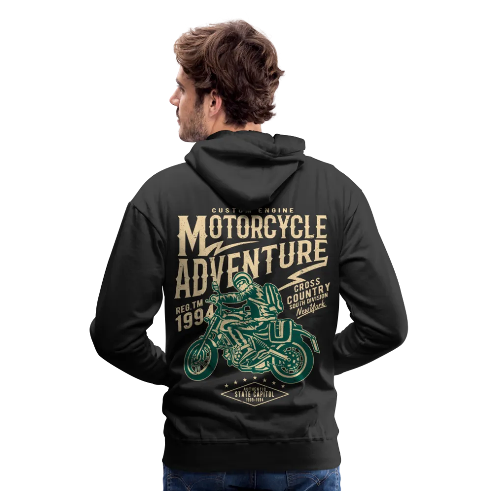 Men's Windproof Motorcycle Fleece Hoodie - Thermal Riding Sweatshirt