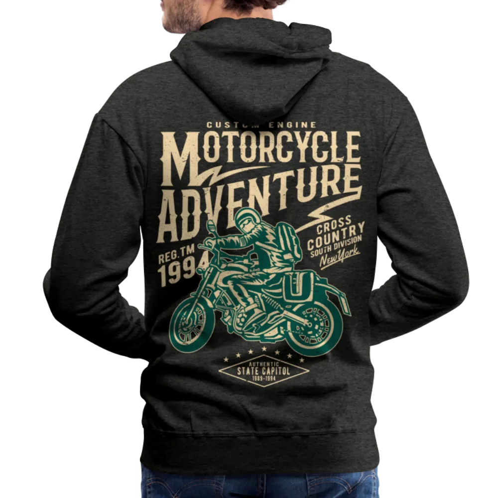 Men's Windproof Motorcycle Fleece Hoodie - Thermal Riding Sweatshirt