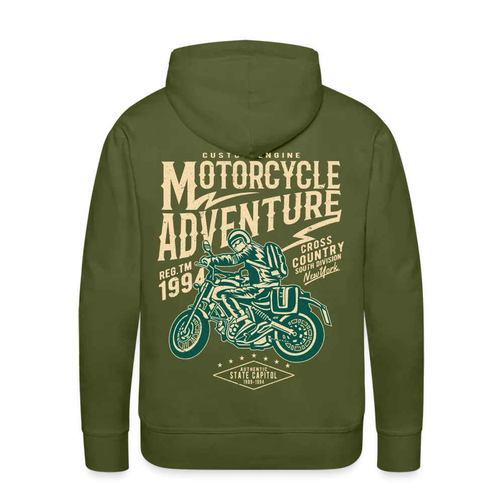Men's Windproof Motorcycle Fleece Hoodie - Thermal Riding Sweatshirt