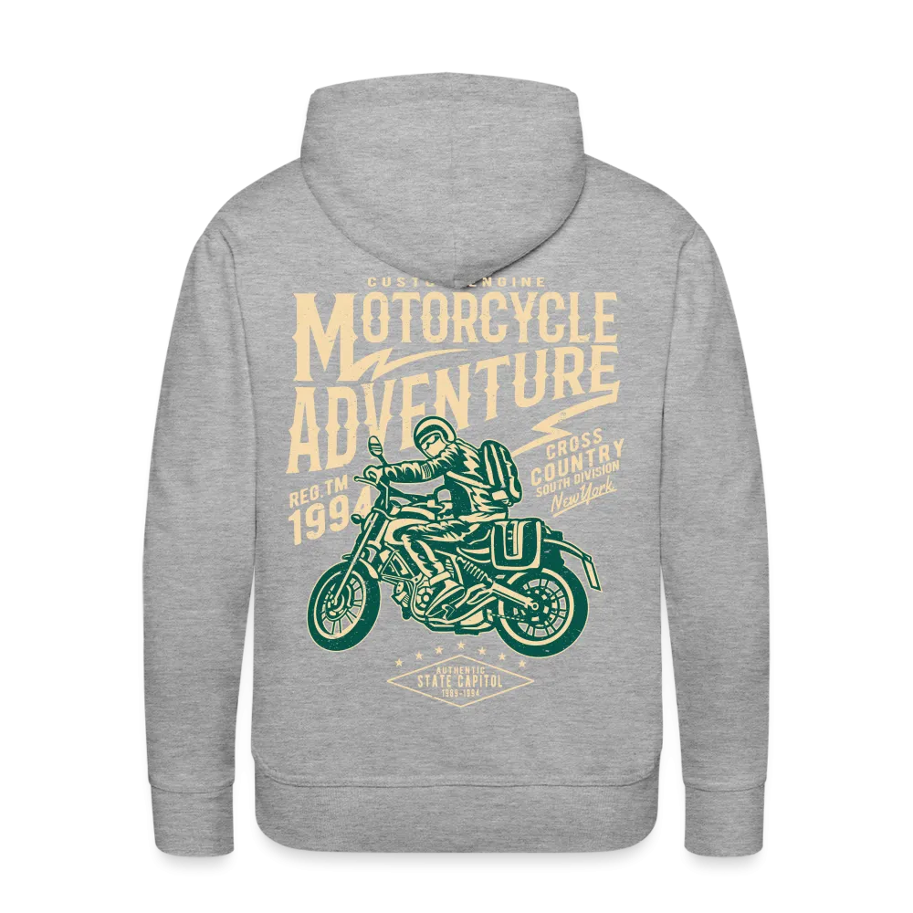 Men's Windproof Motorcycle Fleece Hoodie - Thermal Riding Sweatshirt