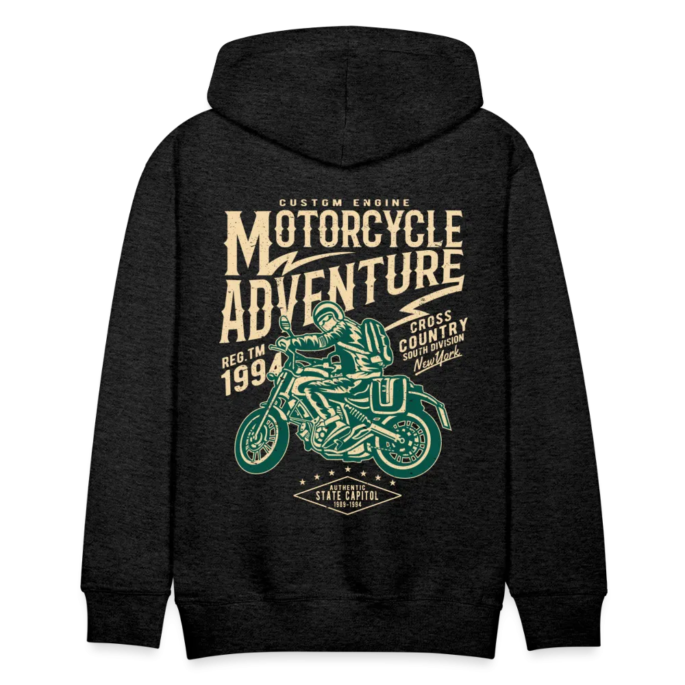 Men's Windproof Motorcycle Fleece Hoodie - Thermal Riding Sweatshirt