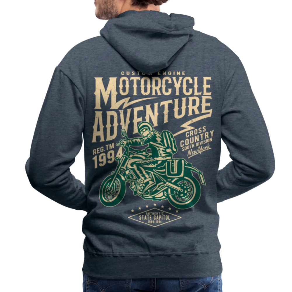Men's Windproof Motorcycle Fleece Hoodie - Thermal Riding Sweatshirt