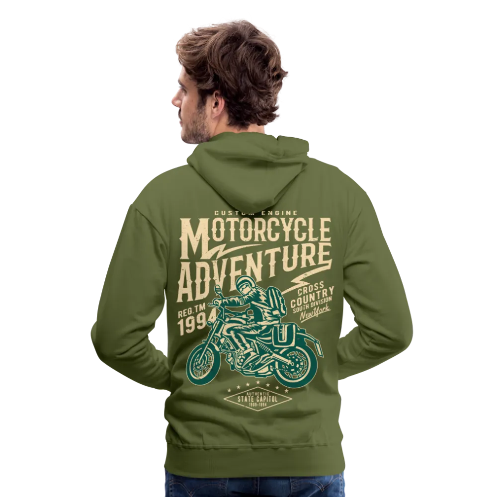 Men's Windproof Motorcycle Fleece Hoodie - Thermal Riding Sweatshirt