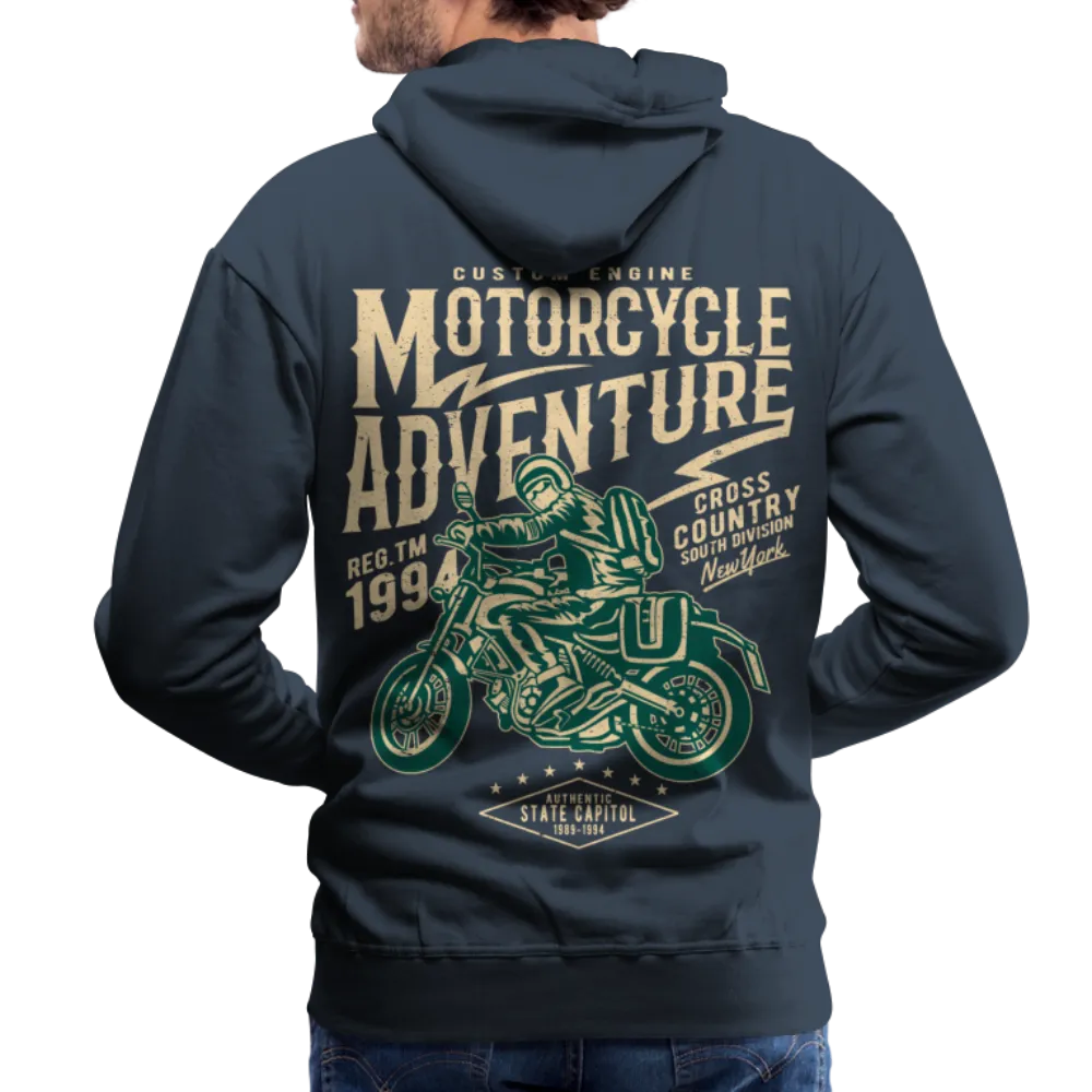 Men's Windproof Motorcycle Fleece Hoodie - Thermal Riding Sweatshirt