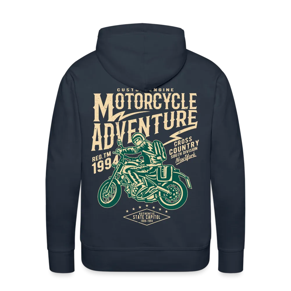 Men's Windproof Motorcycle Fleece Hoodie - Thermal Riding Sweatshirt