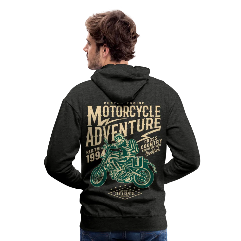 Men's Windproof Motorcycle Fleece Hoodie - Thermal Riding Sweatshirt