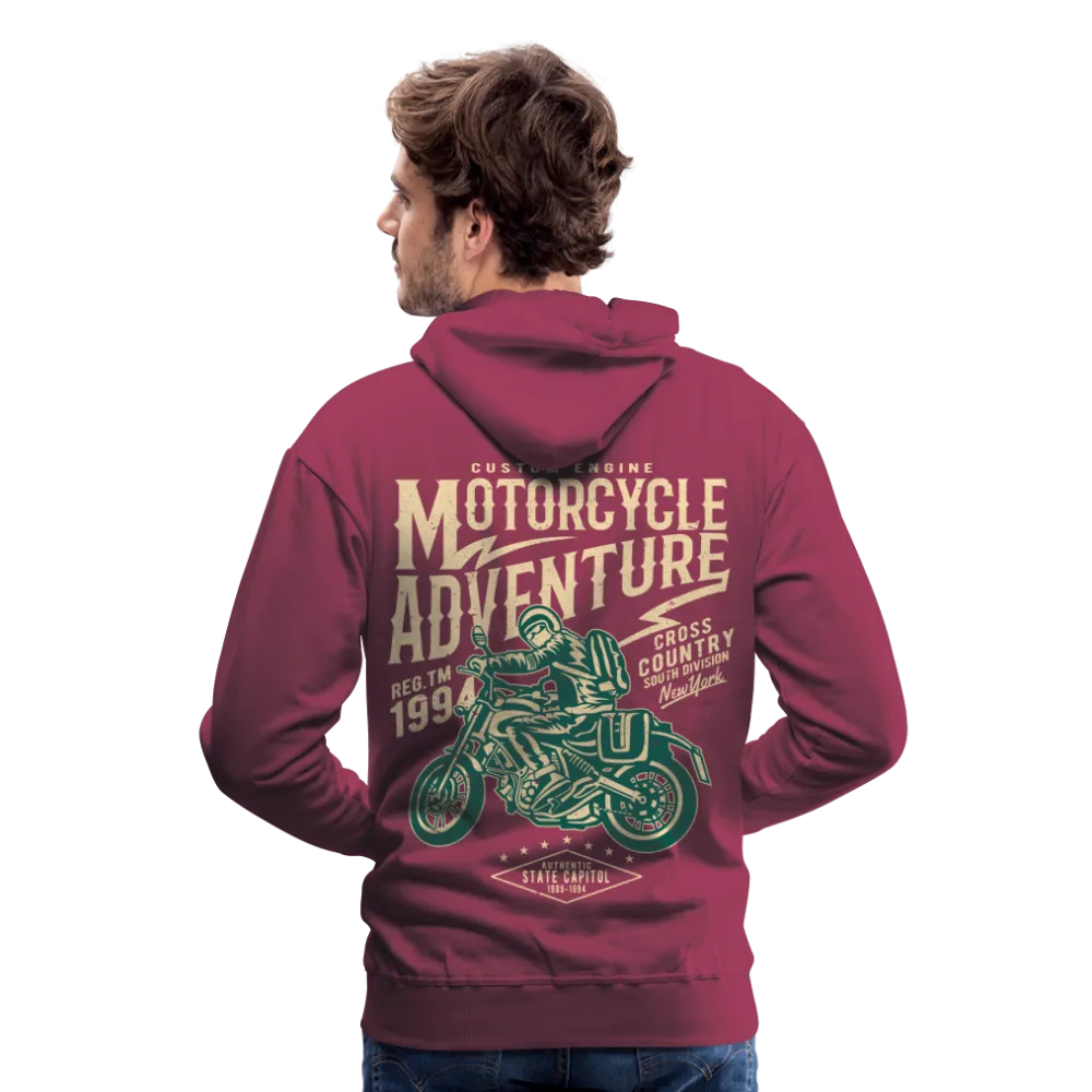 Men's Windproof Motorcycle Fleece Hoodie - Thermal Riding Sweatshirt