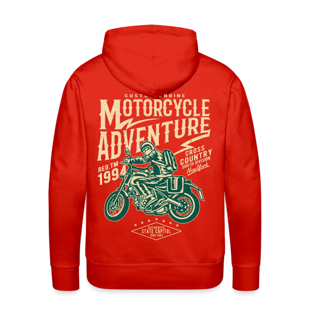 Men's Windproof Motorcycle Fleece Hoodie - Thermal Riding Sweatshirt