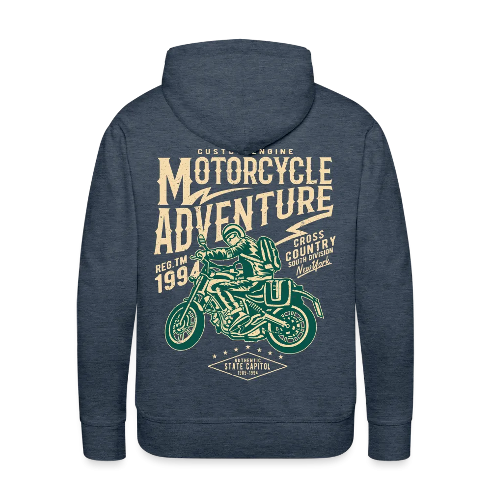 Men's Windproof Motorcycle Fleece Hoodie - Thermal Riding Sweatshirt